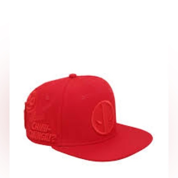 Marvel Deadpool embroidered red icons SnapBack hat - Picture 1 of 8